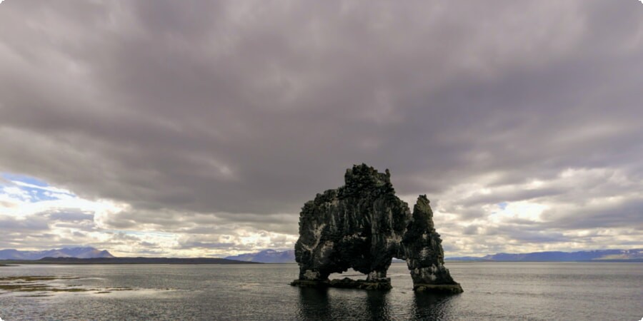 Hvitserkur: Islands majestætiske basaltstak rejser sig fra havet
